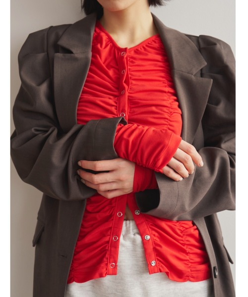 AIC. カーディガン シャーリングシアーカーディガン レディース