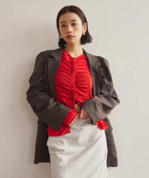 AIC. カーディガン シャーリングシアーカーディガン レディース