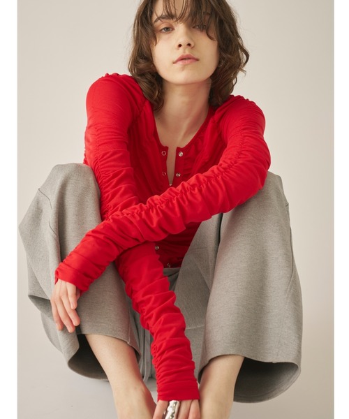 AIC. カーディガン シャーリングシアーカーディガン レディース