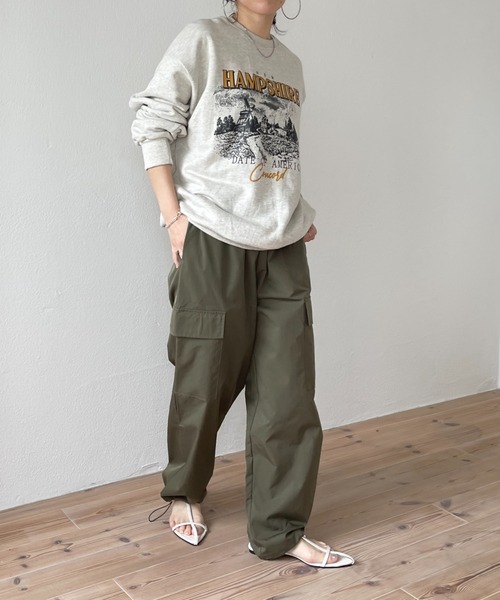 「wee9s」 スウェットカットソー FREE グレー レディース_画像6