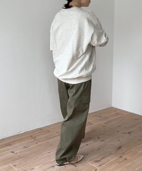 「wee9s」 スウェットカットソー FREE グレー レディース_画像7