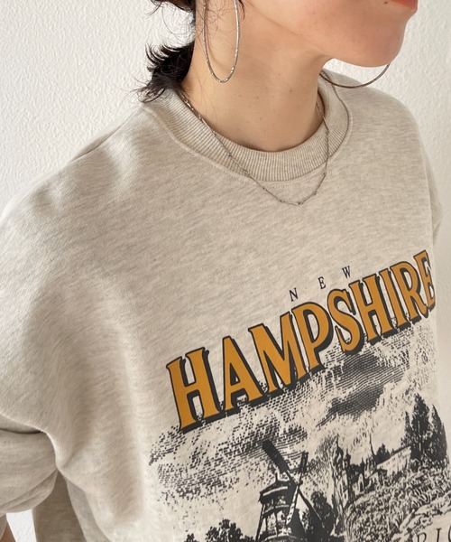 「wee9s」 スウェットカットソー FREE グレー レディース_画像9