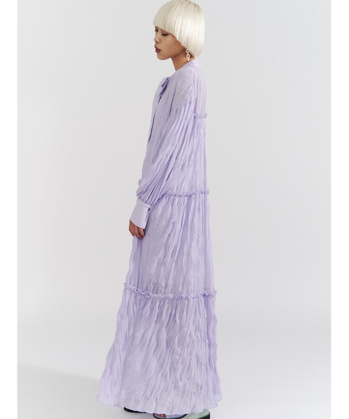 「PAMEO POSE」 長袖ワンピース SMALL パープル レディース_画像3