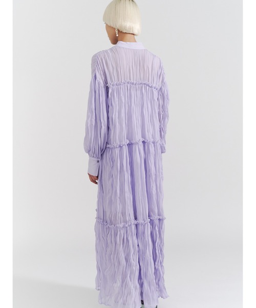 「PAMEO POSE」 長袖ワンピース SMALL パープル レディース_画像4