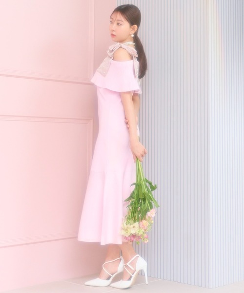 「ROYAL PARTY」 キャミソールワンピース SHORT グレー レディース_画像8