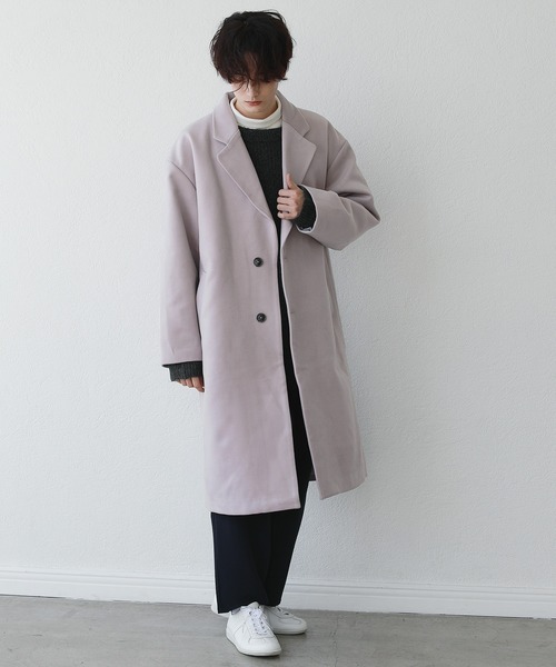 「LILL」 チェスターコート L モカ メンズ_画像3