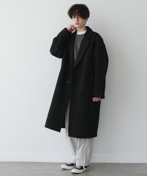 「LILL」 チェスターコート L モカ メンズ_画像5