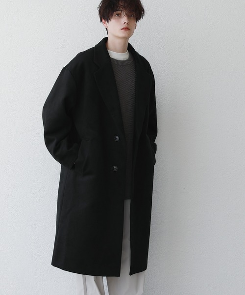 「LILL」 チェスターコート L モカ メンズ_画像8