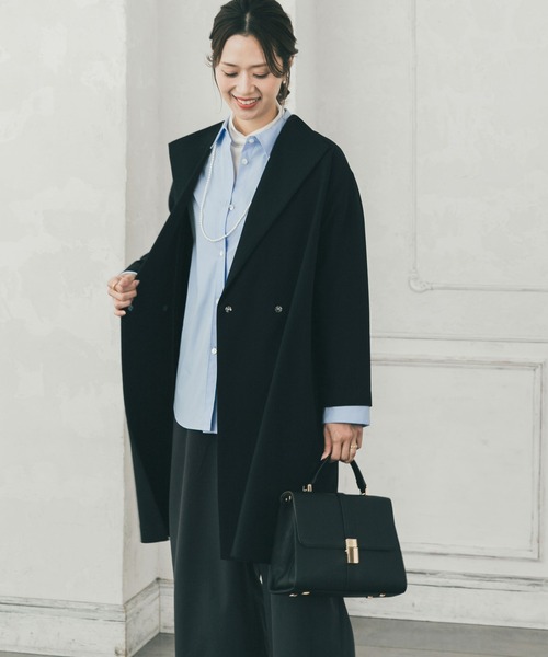美品TICCA(ティッカ)×URBAN RESEARCH(アーバンリサーチ) ガウンコート　ざっくりオーバーサイズ 36 S〜L 美品TICCA(ティッカ)×URBAN RESEARCH(アーバンリサーチ) ガウンコート