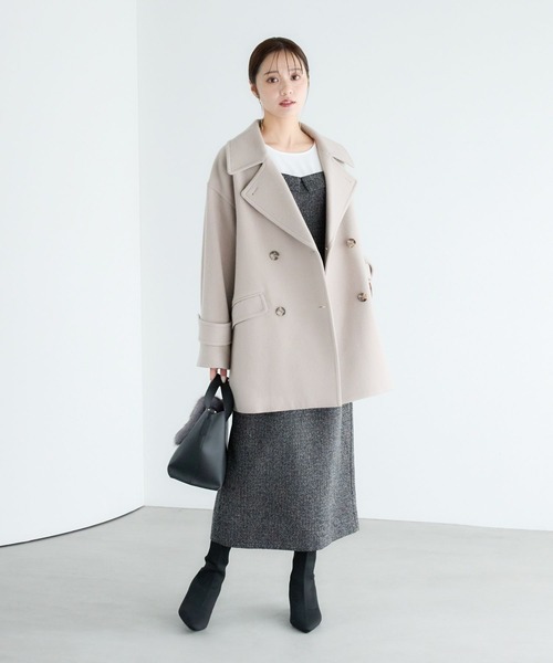 「Andemiu」 長袖ワンピース FREE ライトグレー レディース_画像7