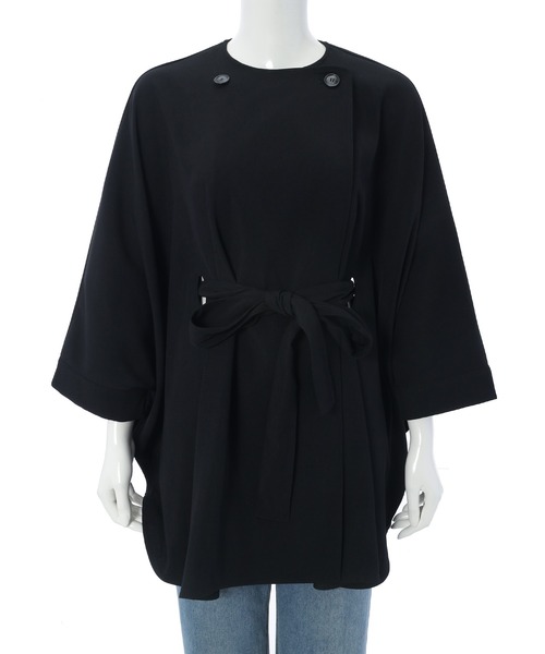 「Edit Sheen」 ノーカラーコート M グレイッシュベージュ レディース_画像7