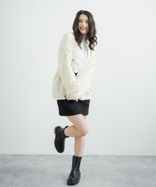 「Rocky Monroe」 ニットカーディガン L グリーン メンズ_画像3