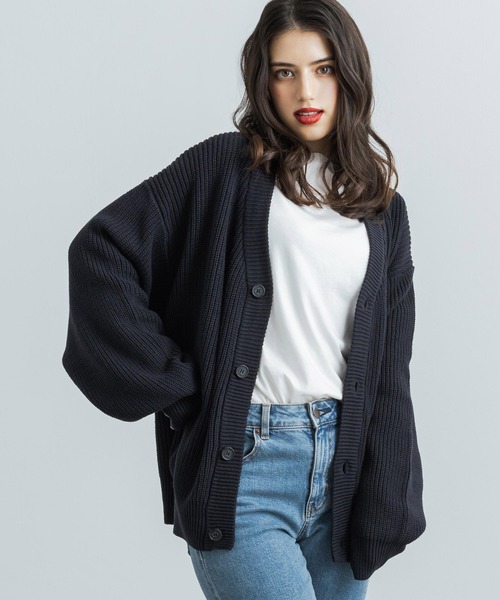 「Rocky Monroe」 ニットカーディガン L グリーン メンズ_画像5