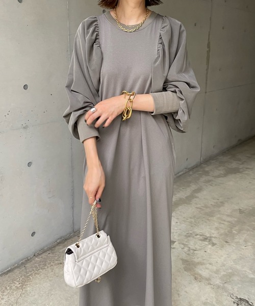 「DouDou」 長袖ワンピース FREE アイボリー レディース_画像7