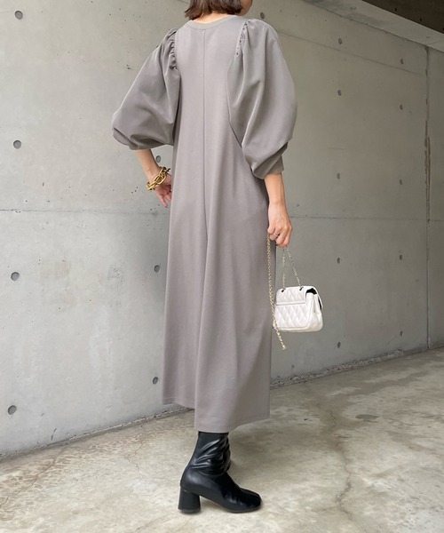 「DouDou」 長袖ワンピース FREE アイボリー レディース_画像9