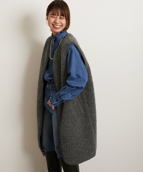 「COLD BREAKER」 ベスト FREE チャコールグレー レディース_画像5