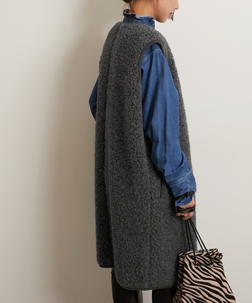 「COLD BREAKER」 ベスト FREE チャコールグレー レディース_画像6