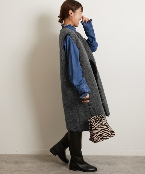 「COLD BREAKER」 ベスト FREE チャコールグレー レディース_画像9