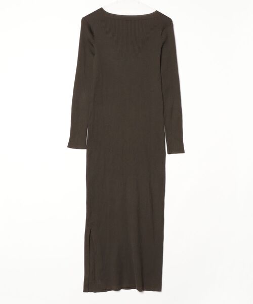 「ESTNATION」 ニットワンピース 38 ブラウン レディース_画像2