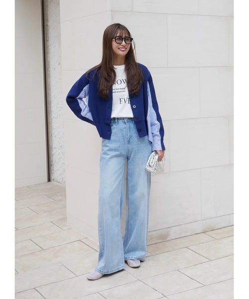BeBeoD（ベベッド） tシャツ ストライプシャツドッキングニット