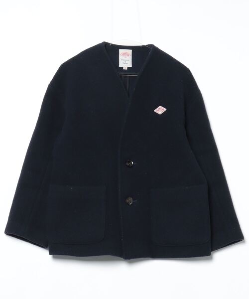 Danton（ダントン） ノーカラージャケット 36 ネイビー レディース