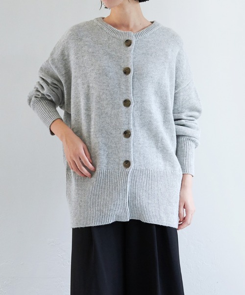 「for/c」 ニットカーディガン M グレー レディース_画像4