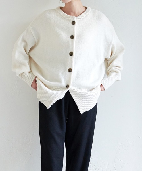 「for/c」 ニットカーディガン M グレー レディース_画像8