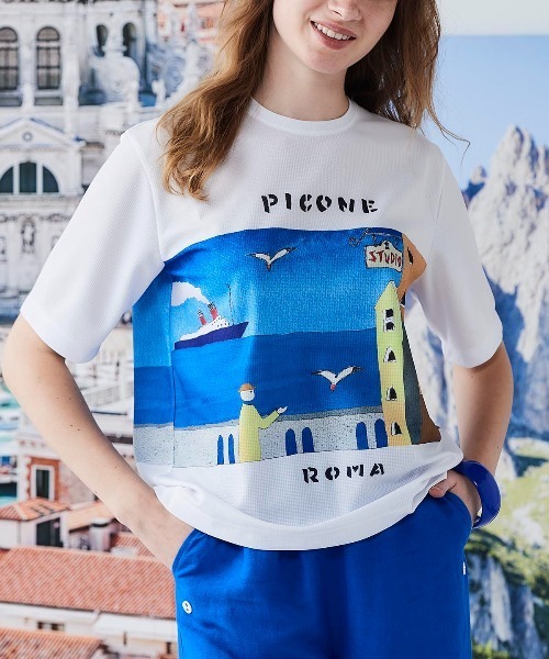 STUDIO PICONE（スタジオピッコーネ） tシャツ 絵画風イラストプル