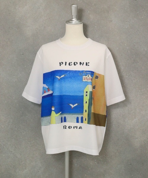STUDIO PICONE（スタジオピッコーネ） tシャツ 絵画風イラストプル