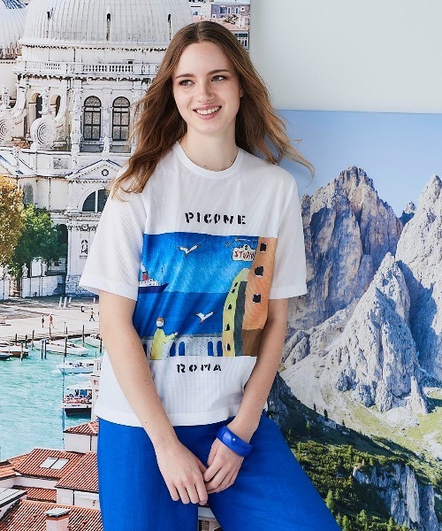 STUDIO PICONE（スタジオピッコーネ） tシャツ 絵画風イラストプル