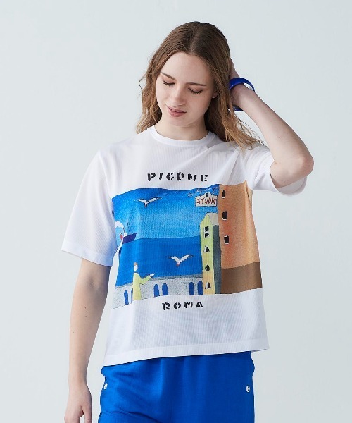 STUDIO PICONE（スタジオピッコーネ） tシャツ 絵画風イラストプル