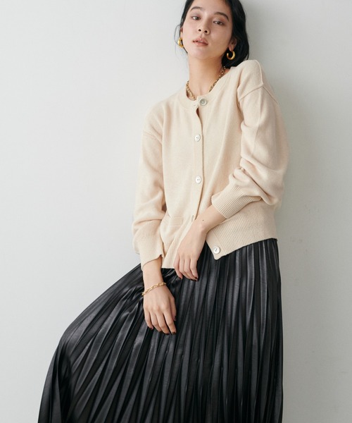 「LARUTA」 ニットカーディガン FREE パープル レディース_画像2