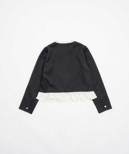 fekete ノーカラージャケット ブラック xs FEKETE（フェケテ） ノーカラージャケット SMALL ブラック レディース