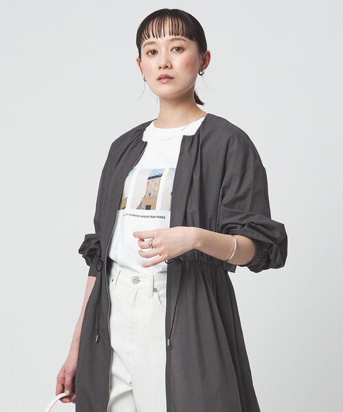 【未使用】green label relaxing ギャザー ドロスト コート UNITED ARROWS green label relaxing｜ギャザー ドロスト コート 撥水