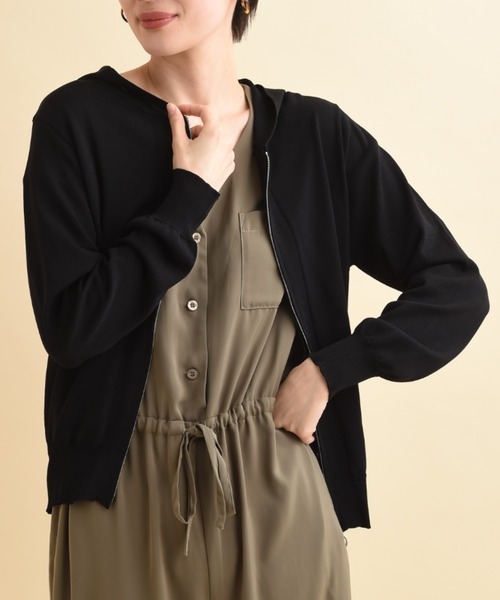 「actuel」 「INTERPLANET」ジップアップパーカー FREE グリーン レディース_画像4