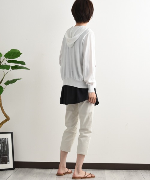 「actuel」 「INTERPLANET」ジップアップパーカー FREE グリーン レディース_画像8