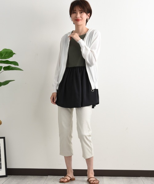 「actuel」 「INTERPLANET」ジップアップパーカー FREE グリーン レディース_画像9