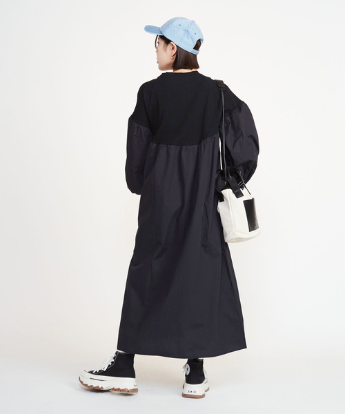 CONVERSE TOKYO 「CONVERSE TOKYO」 長袖ワンピース FREE ライトグレー
