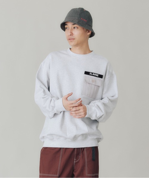 「XLARGE」 スウェットカットソー L アッシュ メンズの画像