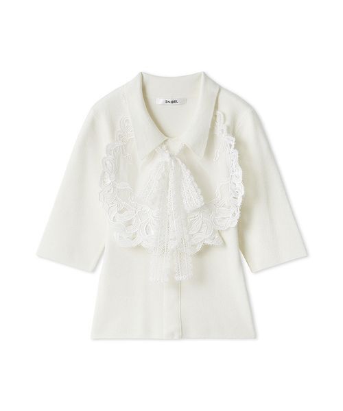 Snidel 新品 レースエンブロイダリーニットトップス エンブロイダリーカラーニットトップス | スナイデル(SNIDEL) | マルイ