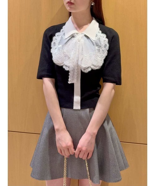 SNIDEL（スナイデル） ニット セーター エンブロイダリーカラー