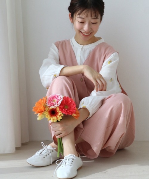 ブラウス シャツ 何気ない日をそっと彩る花刺繍ガーゼブラウス レディース | sanpo kuschel | 09