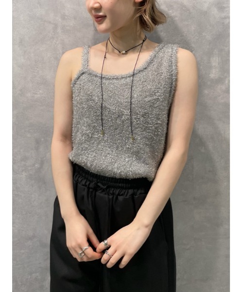 「MIESROHE」 ノースリーブニット ONE SIZE シルバー レディース_画像2