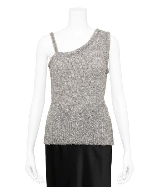 「MIESROHE」 ノースリーブニット ONE SIZE シルバー レディース_画像4