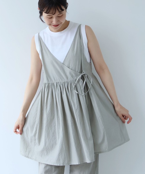 yuni カシュクールブラウス yuni ブラウス シャツ cotton cupla product dye cachecoeur bitier