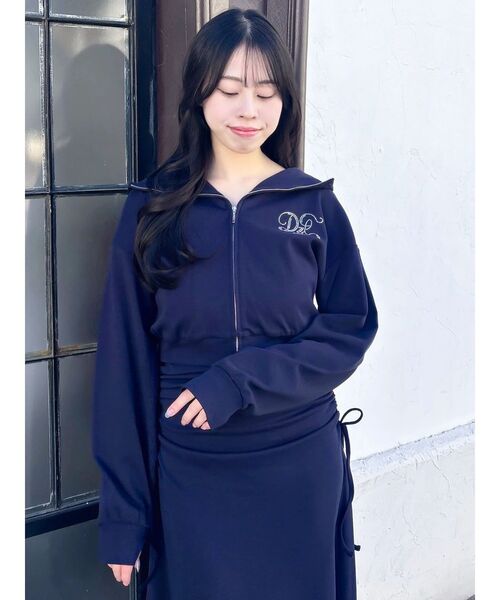 dazzlin（ダズリン） uvカット パーカー 「UV」ロゴジップショート