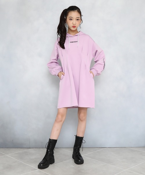 「PINKHUNT」 「KIDS」長袖ワンピース 160cm ブラック キッズ_画像6