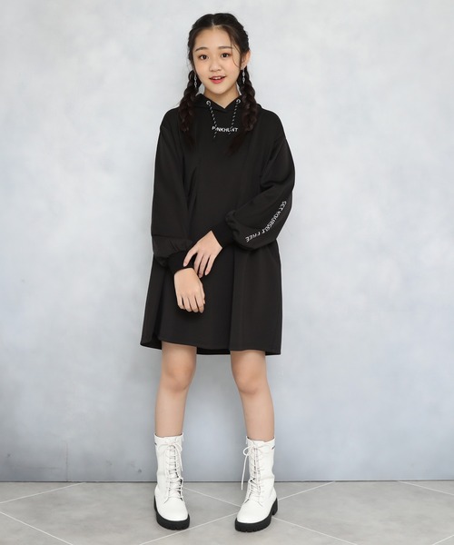 「PINKHUNT」 「KIDS」長袖ワンピース 160cm ブラック キッズ_画像8