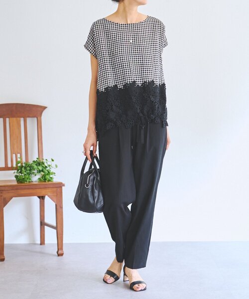 BEARDSLEY リネンレースブラウス　ホワイト ビアズリー BEARDSLEY Tブラウス （white） - ファッション通販