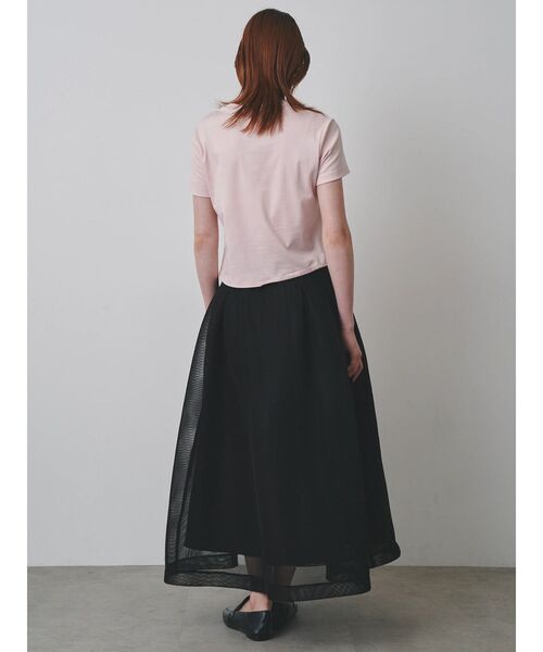 スカート メッシュボンディングフレアスカートの画像